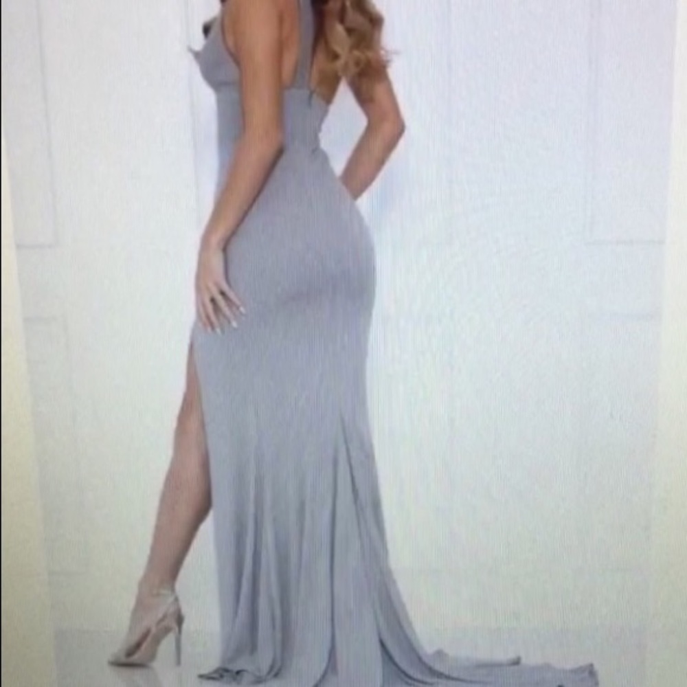 Grey prom dress